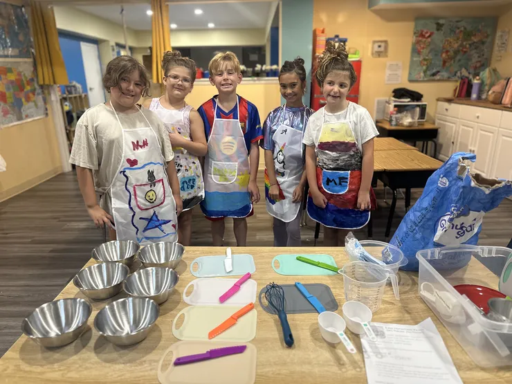 After-school cooking and art activity at CB Children's Academy