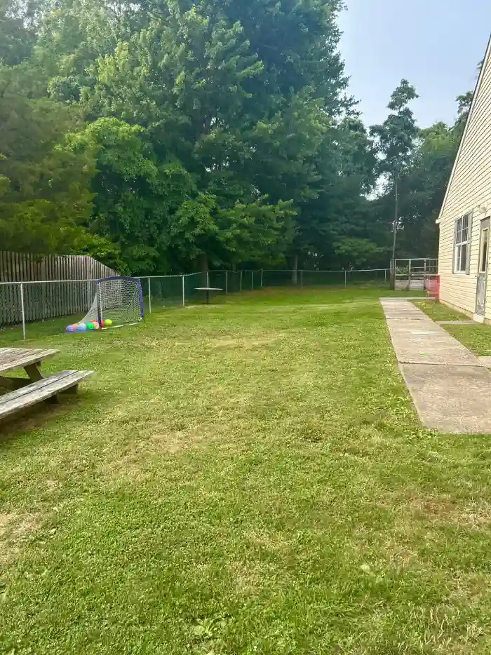 Open lawn and play area behind CBCA